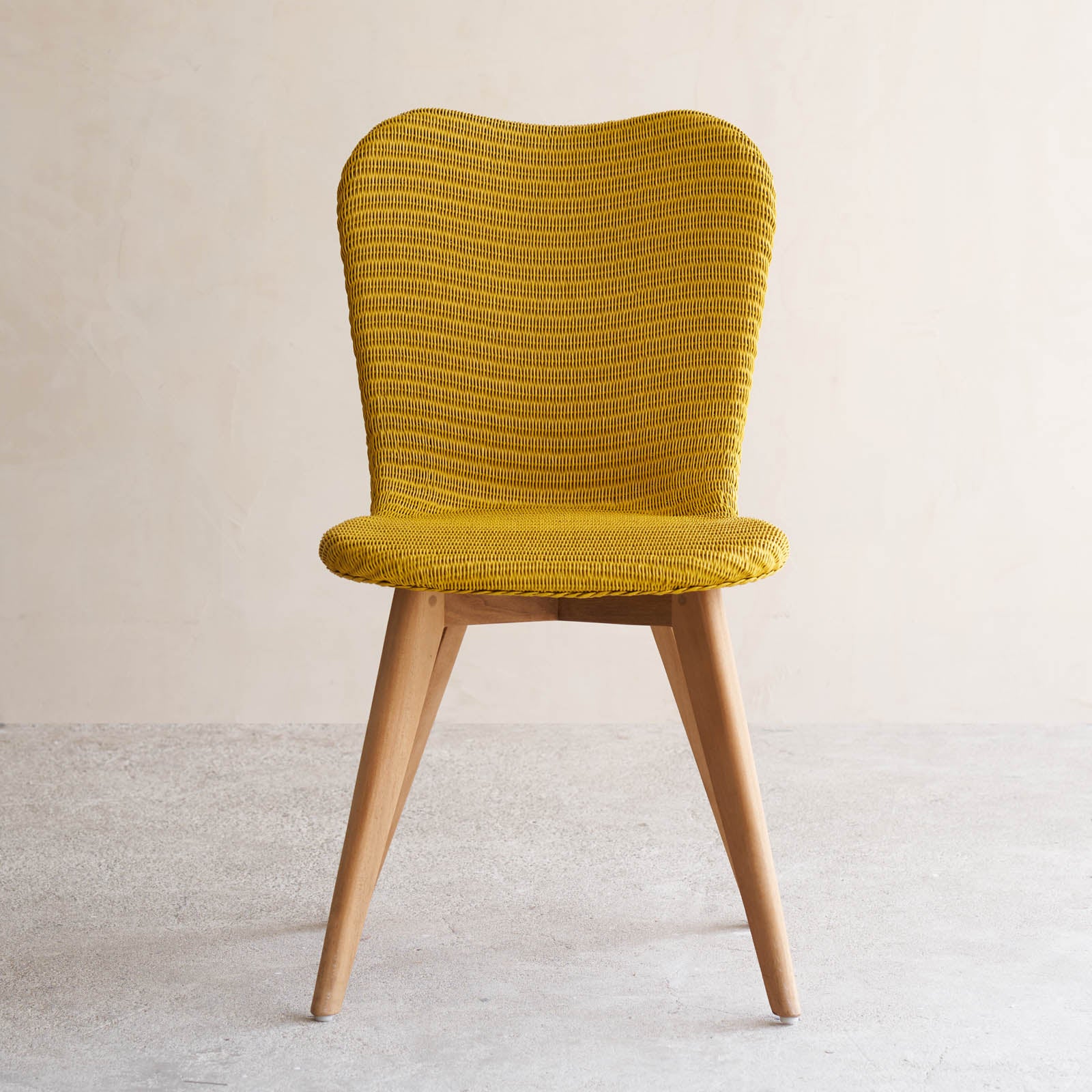 Yellow rattan online chair