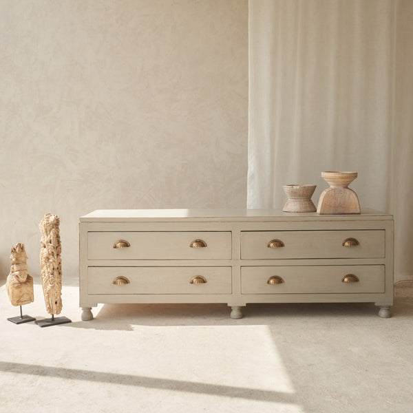 Vintage Sideboard with Drawers | Pewter