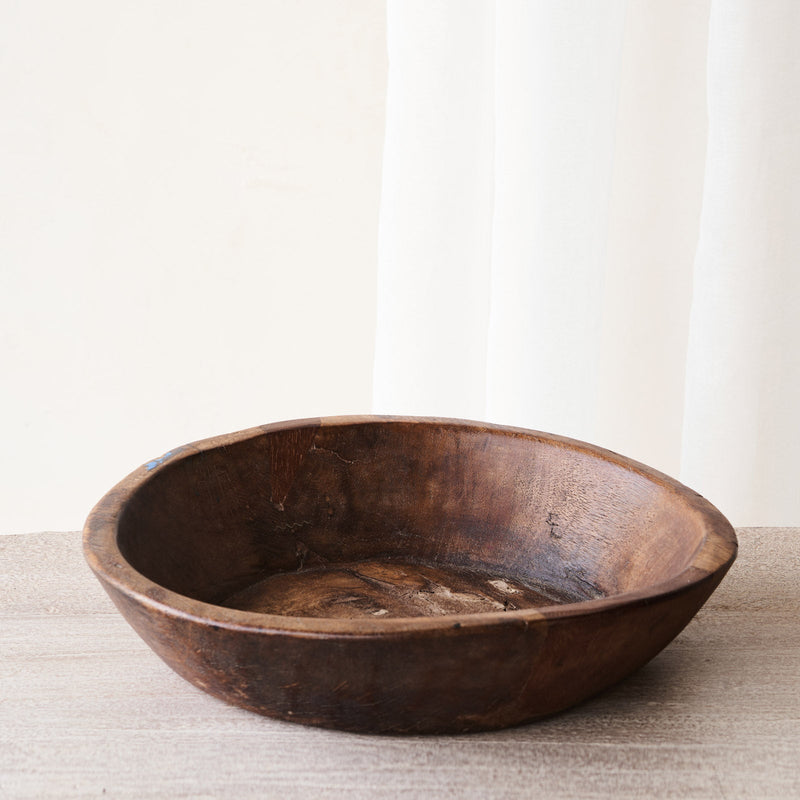 Vintage Wooden Parat Bowl - Medium