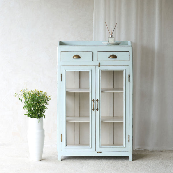 Vintage Small Cabinet with Drawers | Sky Blue