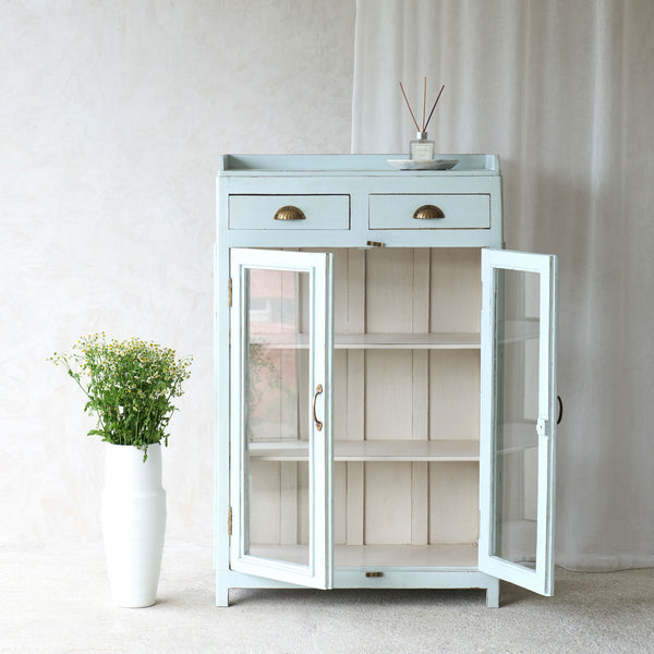 Vintage Small Cabinet with Drawers | Sky Blue