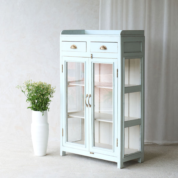 Vintage Small Cabinet with Drawers | Sky Blue