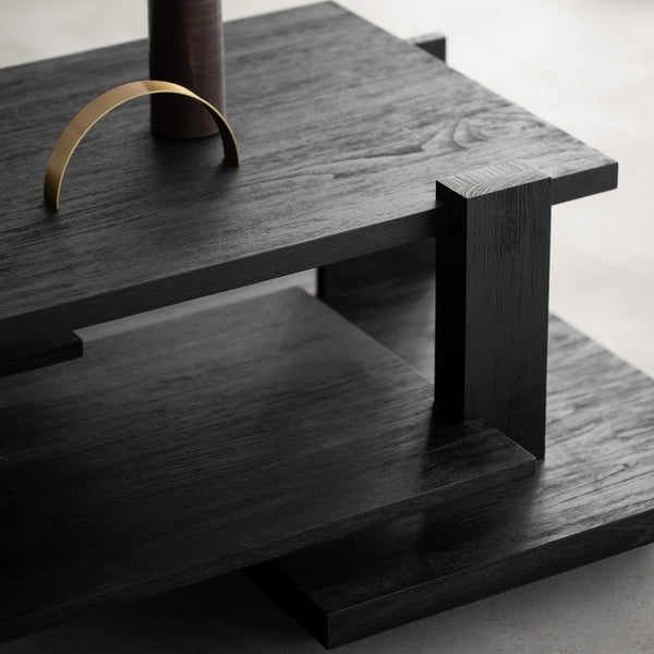 Abstract Coffee Table | Teak - Black