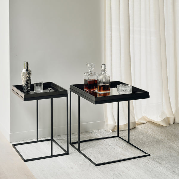 Tray Side Table | Square - Black (52cm)