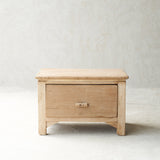 Vintage Side Table with Drawer | Natural