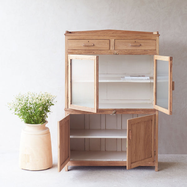 Vintage Medium Cabinet with 2 Drawers | Natural