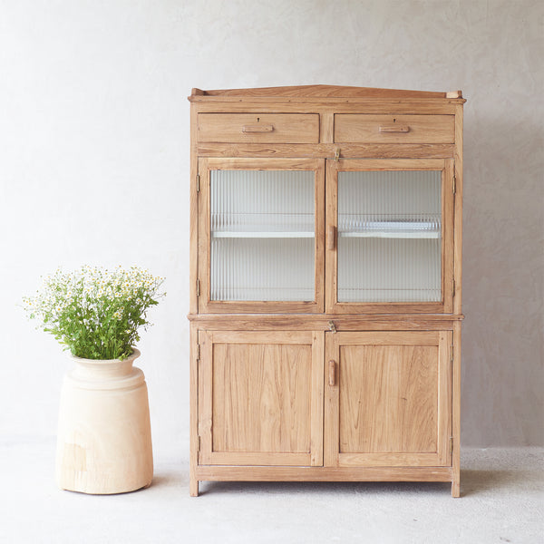 Vintage Medium Cabinet with 2 Drawers | Natural