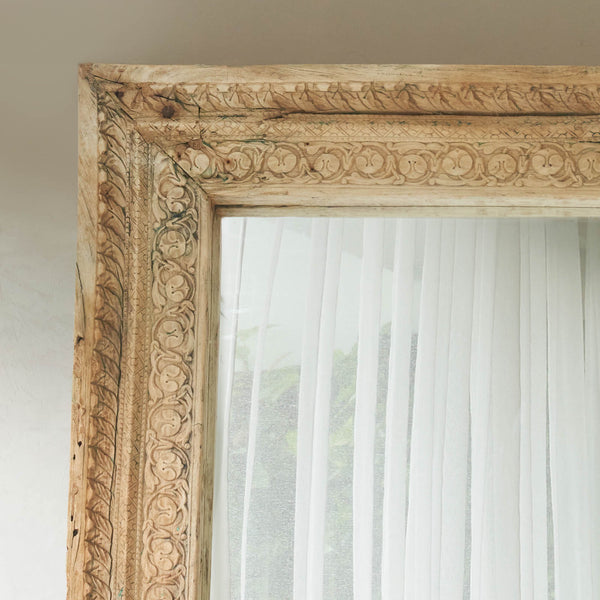 Vintage Carved Mirror | Natural