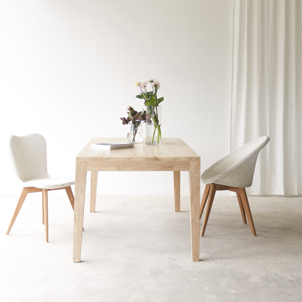 Catalina Teak Java Dining Table | Whitewash