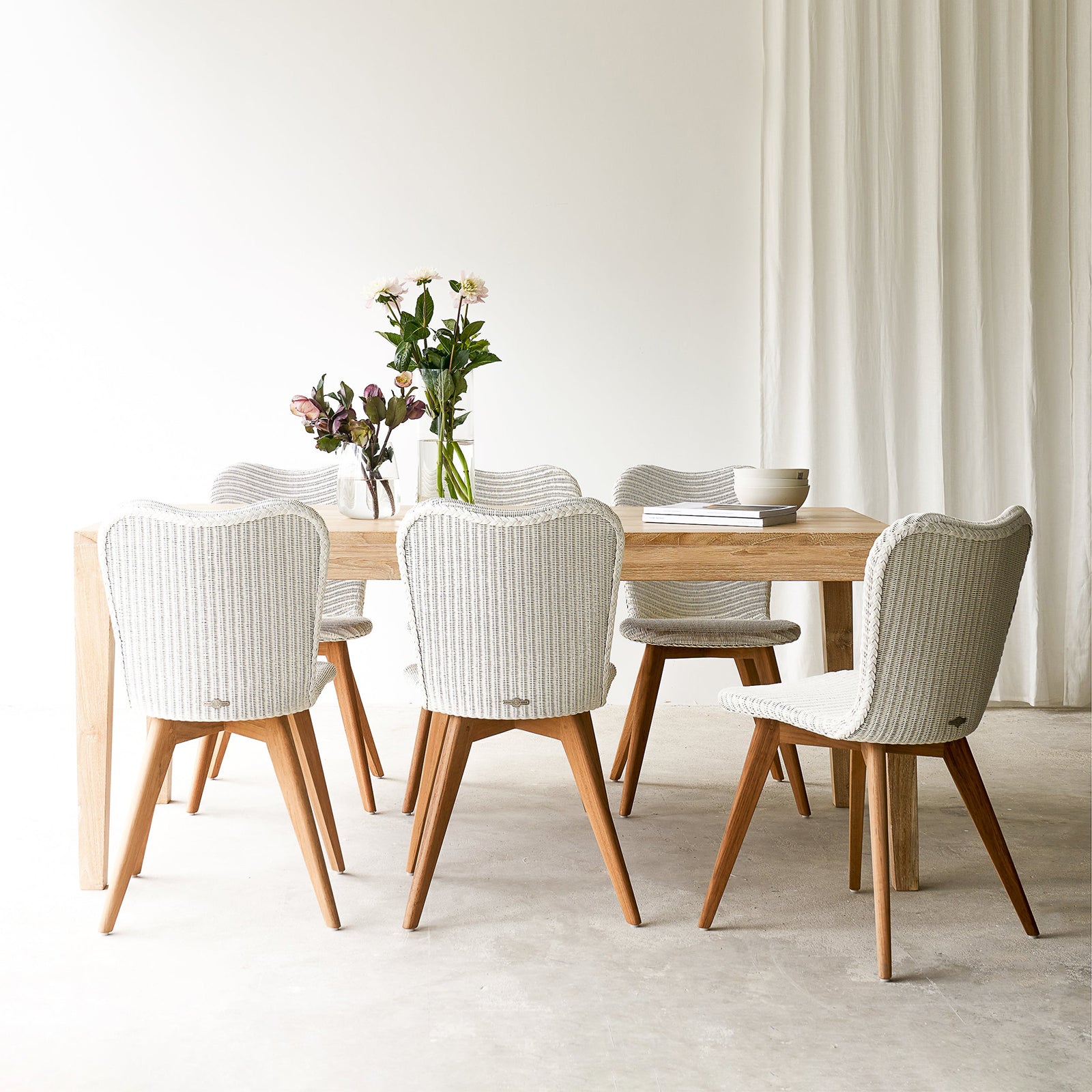 Teak Dining Table | Catalina - Whitewash – Originals Furniture