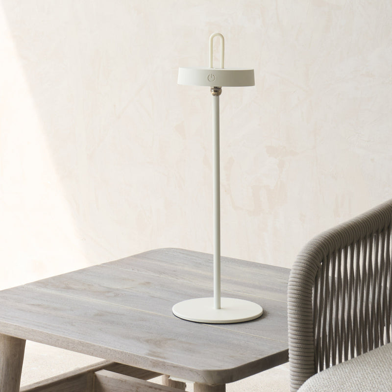 Ampeha Outdoor LED Table Lamp | Cream