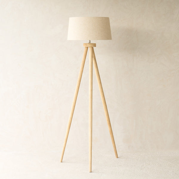 Ilias Tripod Floor Lamp | Natural