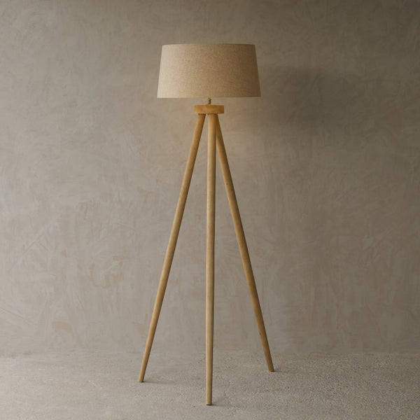 Ilias Tripod Floor Lamp | Natural