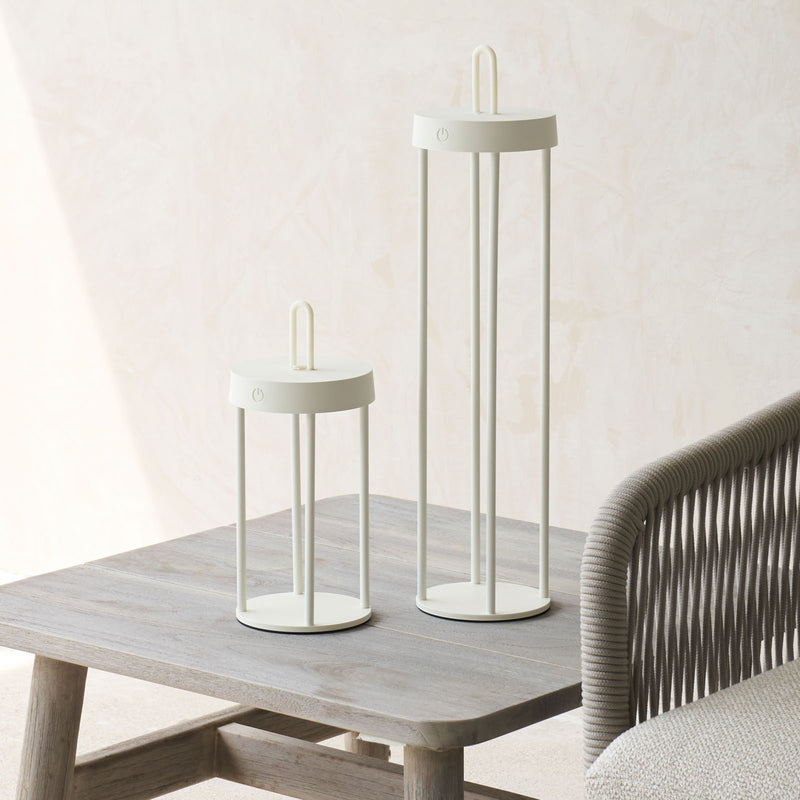 Isalo Outdoor LED Table Lamp | Cream