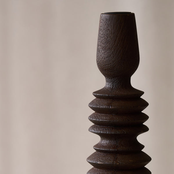 Afife Candlestick | Dark Brown