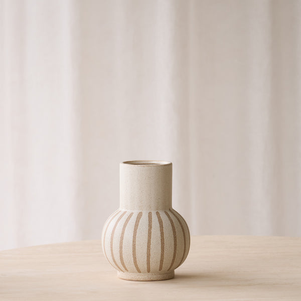 Ulloa Ceramic Vase | Matt Sand and Brown