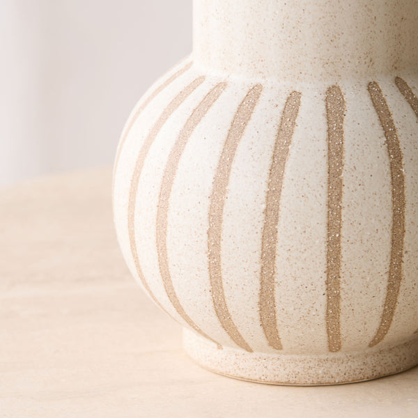 Ulloa Ceramic Vase | Matt Sand and Brown