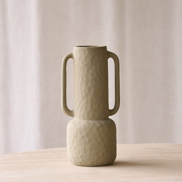 Ziro Ceramic Vase | Matt Olive Green