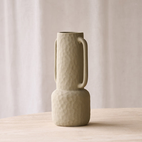 Ziro Ceramic Vase | Matt Olive Green