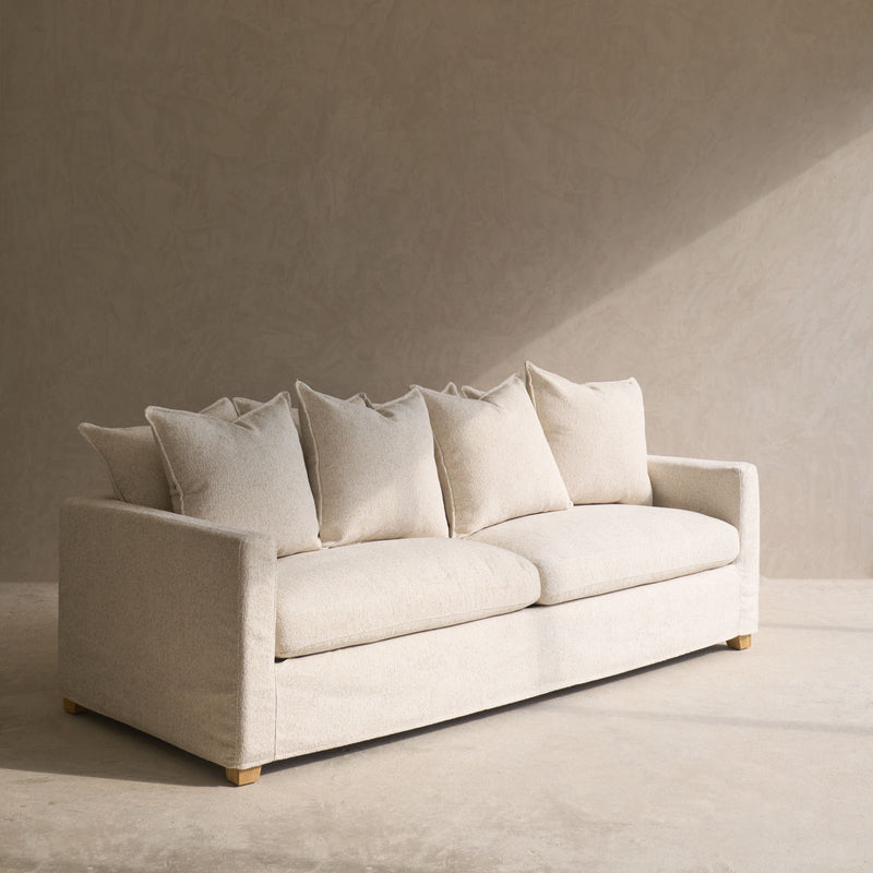 Charlie Fabric Sofa | 3 Seater - Alabaster (230cm)