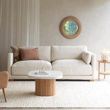 Laurent Fabric Sofa | 3 Seater - Alabaster (221cm)