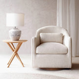 Millie Swivel Armchair | Alabaster