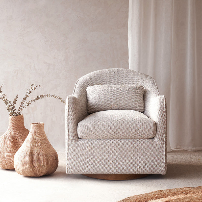 Millie Swivel Armchair | Marble