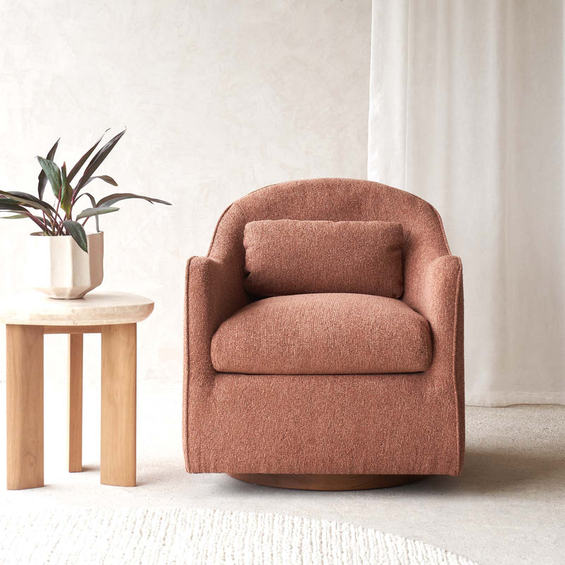 Millie Swivel Armchair | Clay