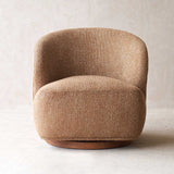 Sienna Fabric Swivel Armchair | Amber