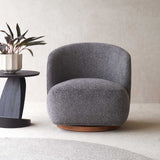 Sienna Fabric Swivel Armchair | Ash