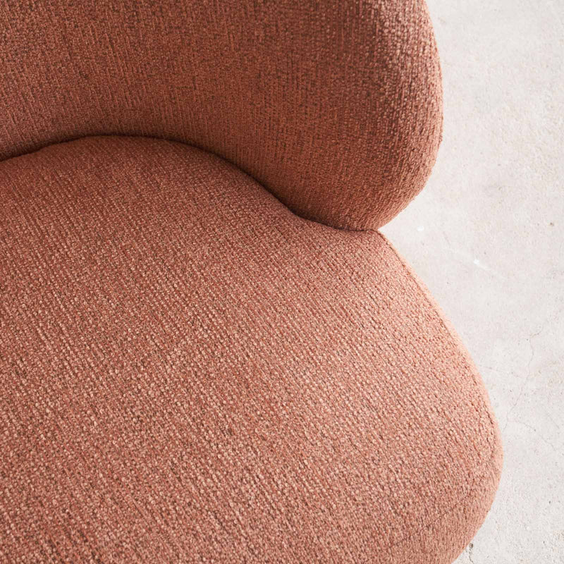 Sienna Fabric Swivel Armchair | Clay