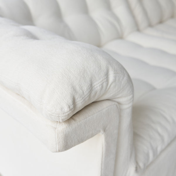 Furrow Modular Fabric Sofa | Blanc (226cm)