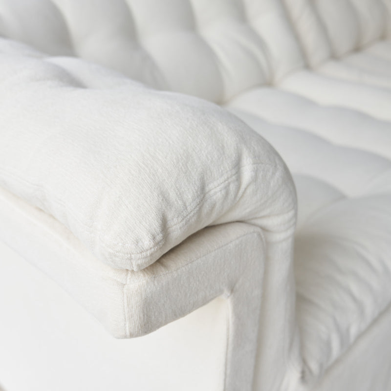 Furrow Modular Fabric Sofa | Blanc (226cm)