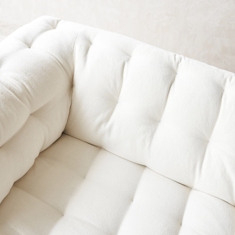 Furrow Modular Fabric Sofa | Blanc (226cm)