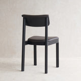 Noki Leather Dining Chair | Black Frame - Cigar