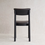 Noki Leather Dining Chair | Black Frame - Cigar