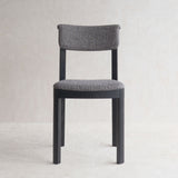 Noki Fabric Dining Chair | Black Frame - Cinder