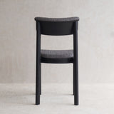 Noki Fabric Dining Chair | Black Frame - Cinder