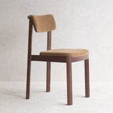 Noki Fabric Dining Chair | Walnut Frame - Auric