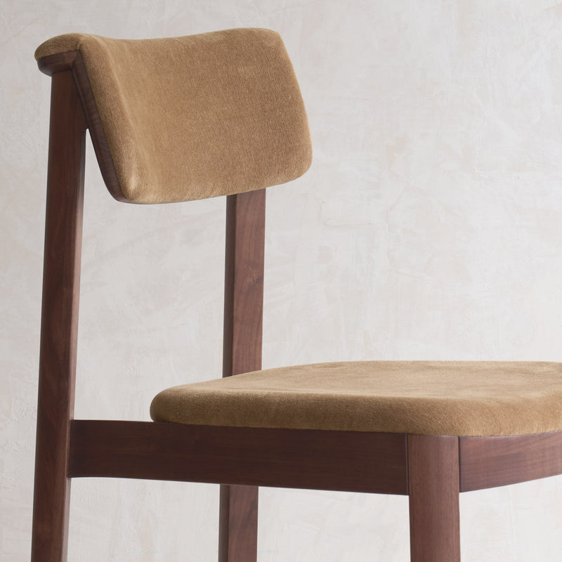 Noki Fabric Dining Chair | Walnut Frame - Auric