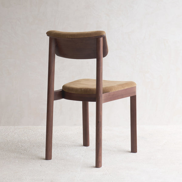 Noki Fabric Dining Chair | Walnut Frame - Auric