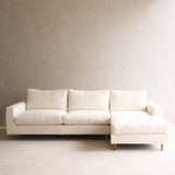 Ponte Long L Shape Fabric Sofa | Panna Cotta (270 cm)