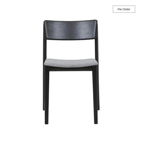 Poise Dining Chair | Black Oak - Bespoke Fabric