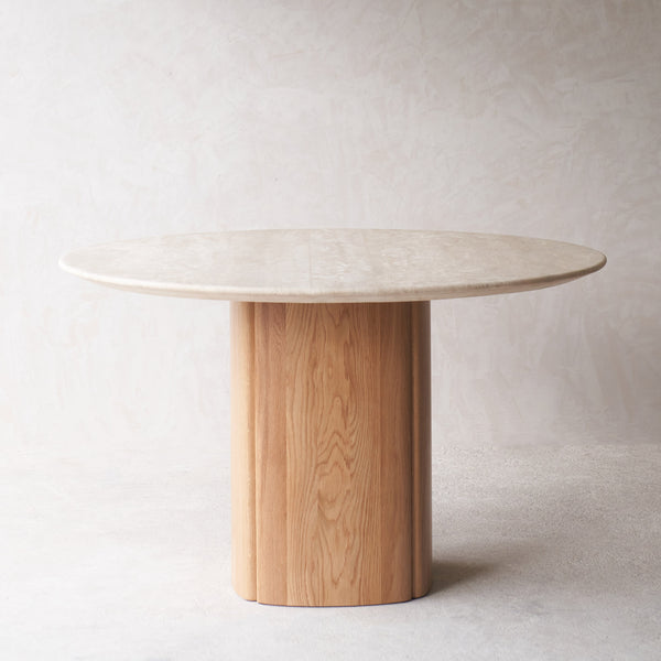 Tathra Round Dining Table | Travertine - Bespoke