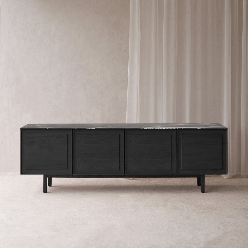 Yorke  Oak Sideboard | Black