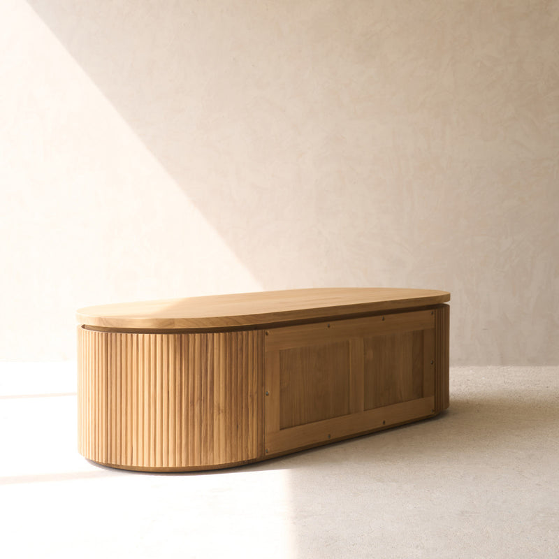 Moher TV Console with Drawers | Teak (140cm)