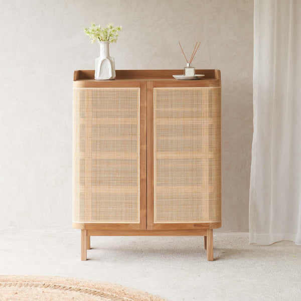 Luna Shoe Cabinet | Teak - Natural (90cm)