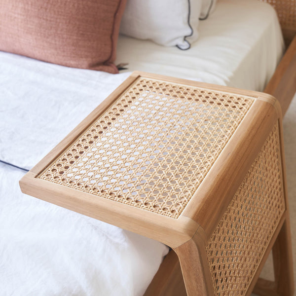 Rattan Side Table | Teak (40cm)