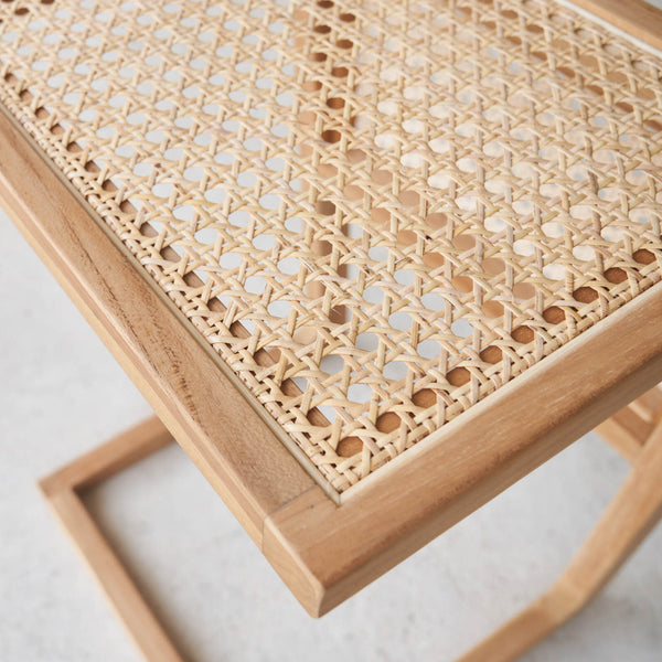 Rattan Side Table | Teak (40cm)