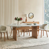 Tolv Kelly Dining Table Marble Top Bespoke Custom Oak Legs from Originals Furniture Singapore